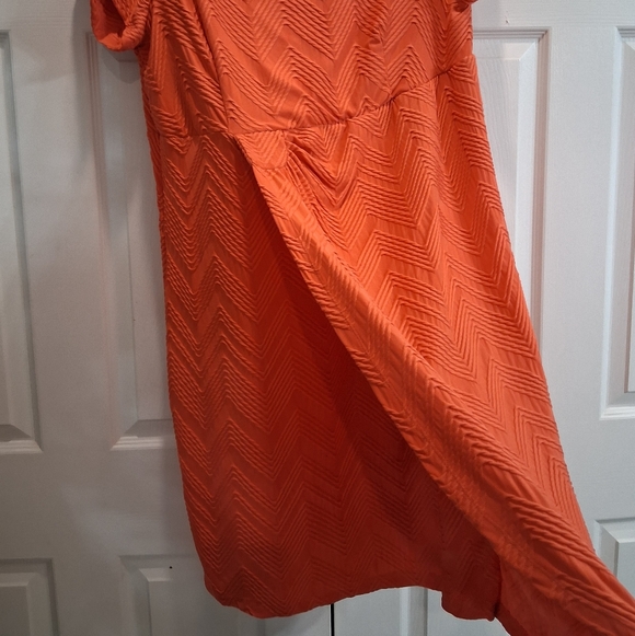 Shelby & Palmer Elegant Coral Short Sleeve Textured Women's Dress Size 20W NWOT - Picture 3 of 6